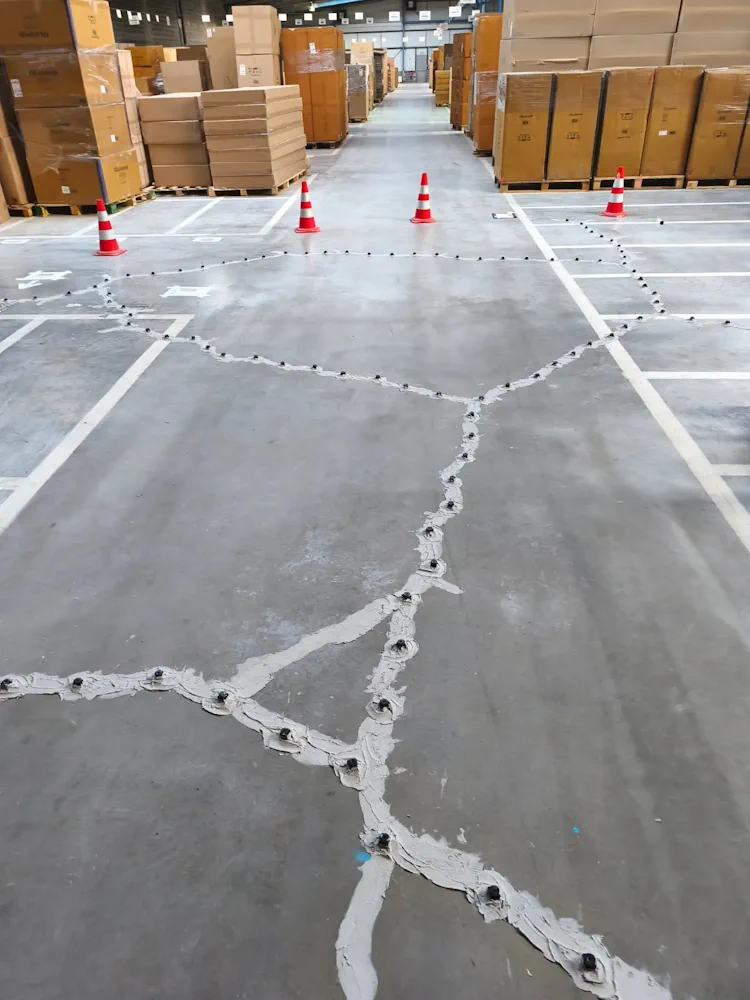 relevé de fissures avec cônes